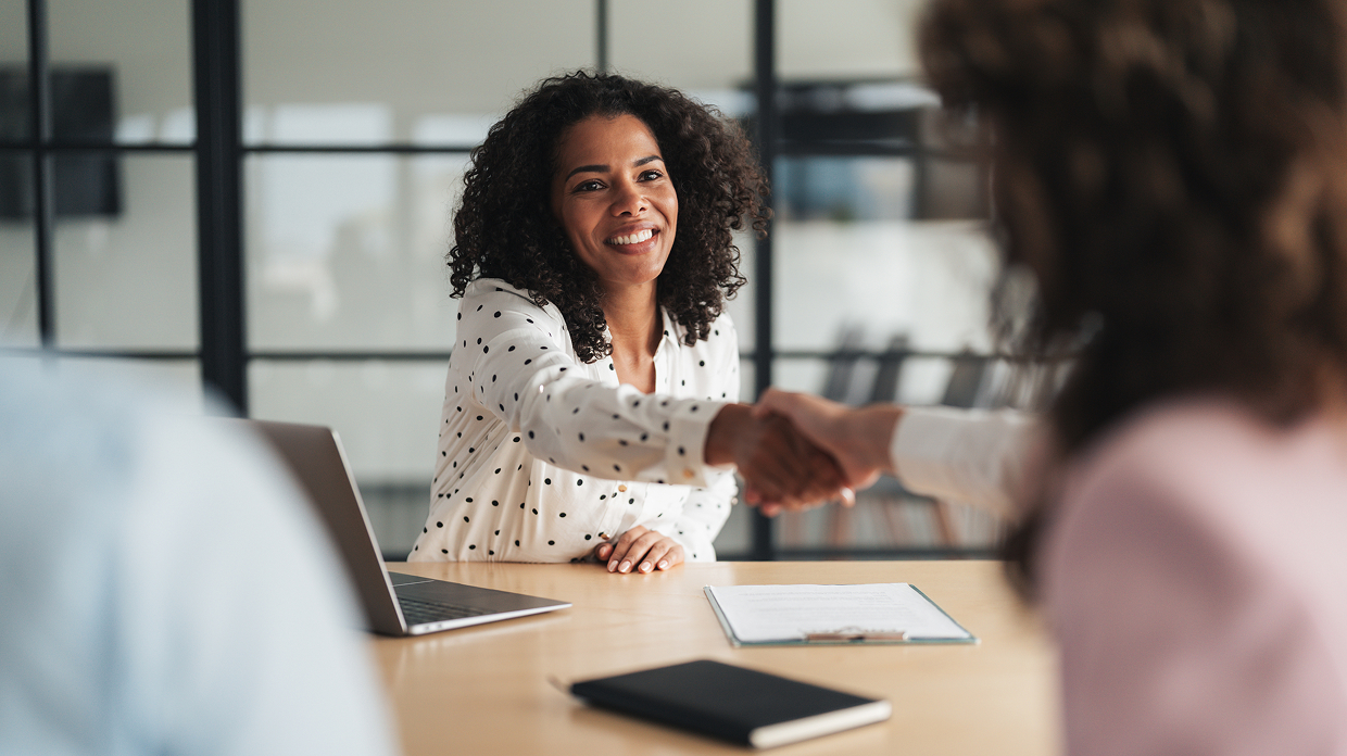 A person shaking hand