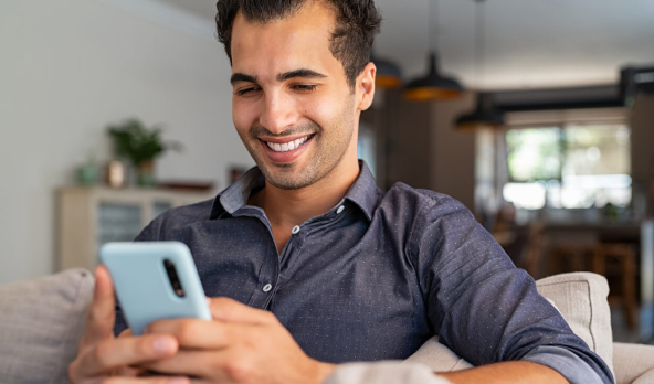 man using phone