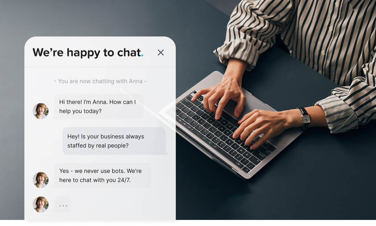 Live chat UI preview