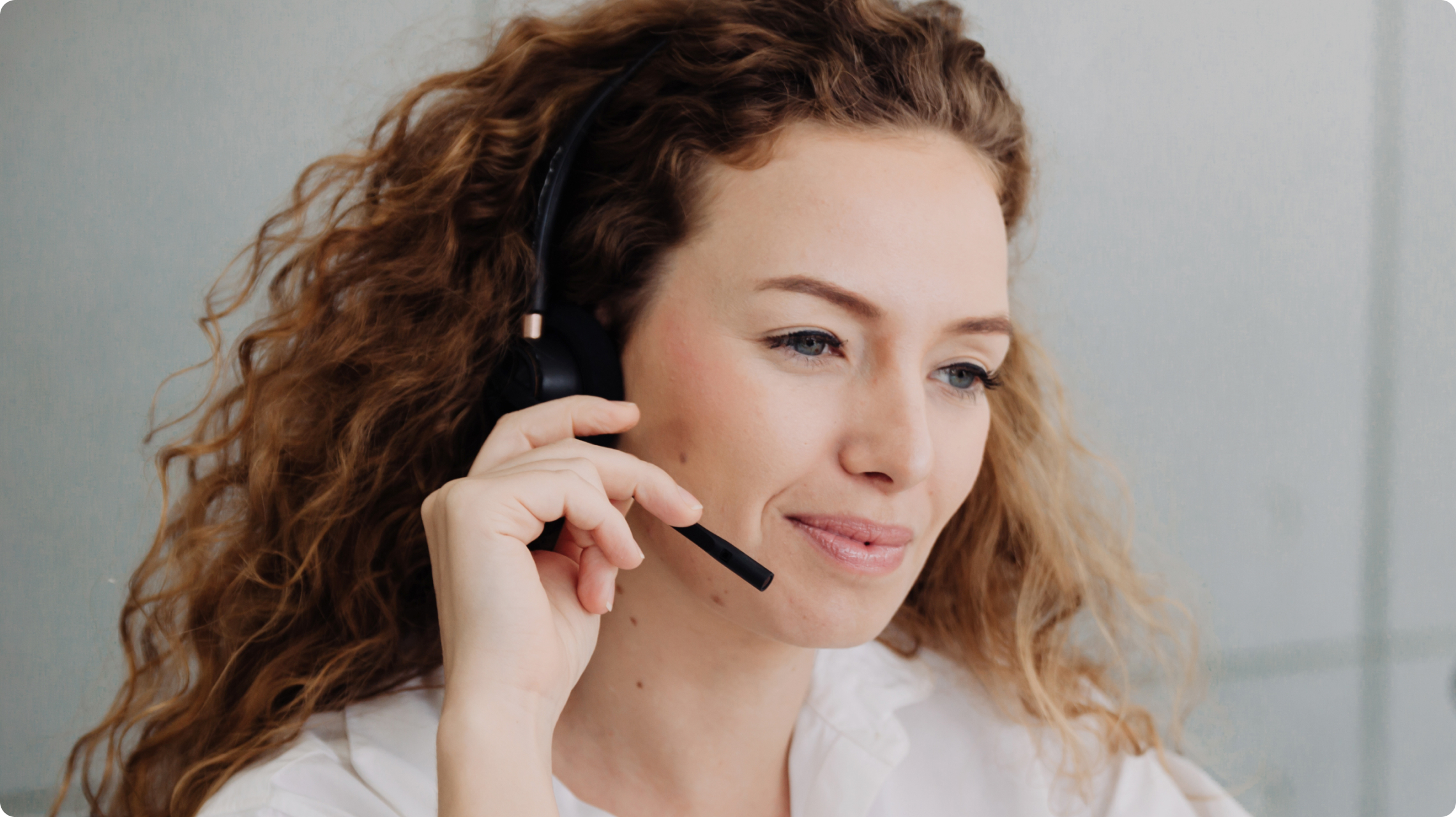 women with headset